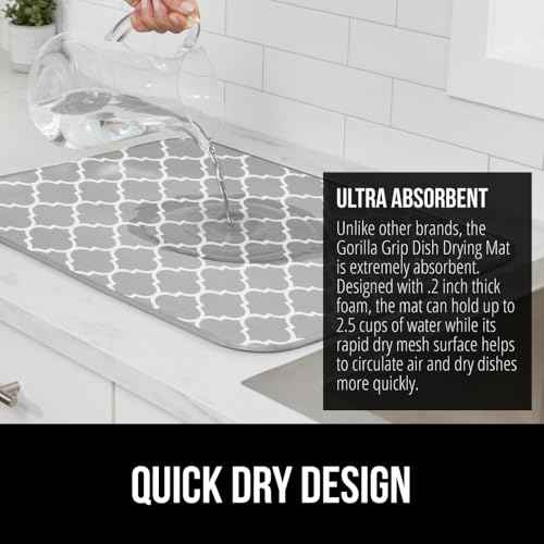 Ultra Absorbent Microfiber Dish Drying Mat