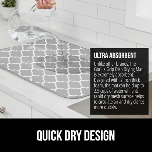 Ultra Absorbent Microfiber Dish Drying Mat (2 Count)