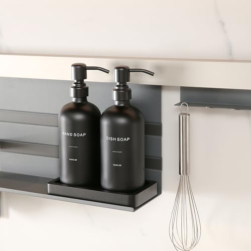 Matte Black Soap Dispenser Set