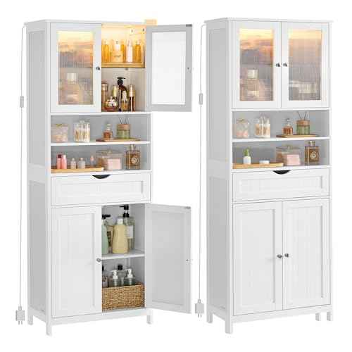 Storage Cabinet with LED Lights