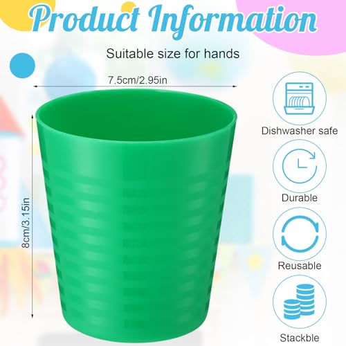 36 Pcs Kids Plastic Cups 8 oz Drinking Toddler Cups (36 Count)