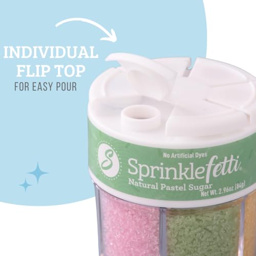 Dye Free Pastel Sugar 6 Cell Decorating Variety (2.75 Ounce)