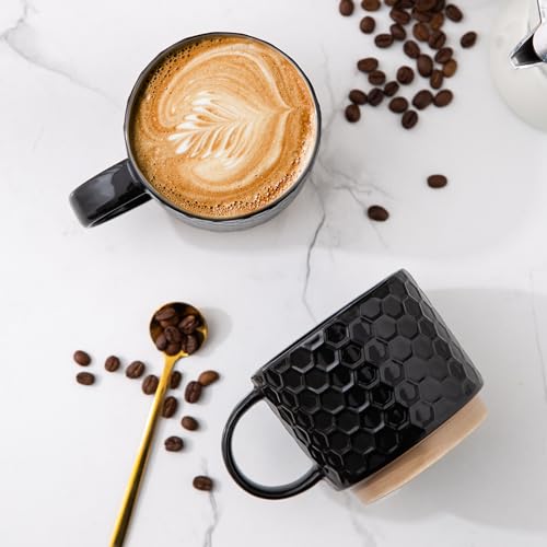 12 OZ Stackable Coffee Mugs Set of 4 (4 Count)