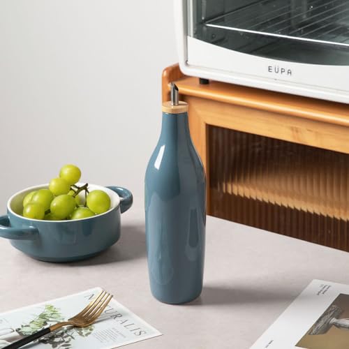 Sweejar Glossy Ceramic Olive Oil Dispenser Bottle with Spout