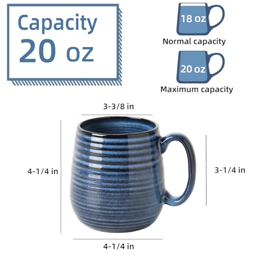 20 oz Large Coffee Mug for Women and Men (2 Count)