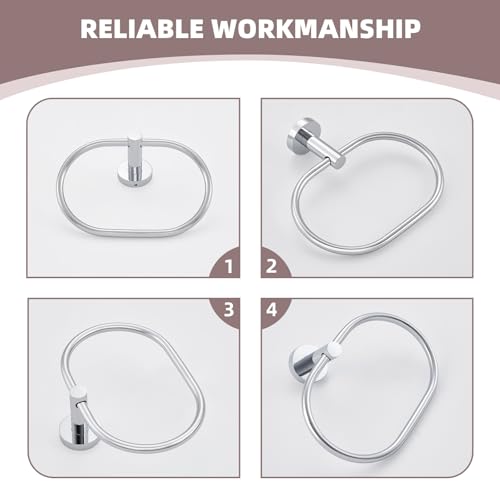 Bathroom Towel Ring Chrome