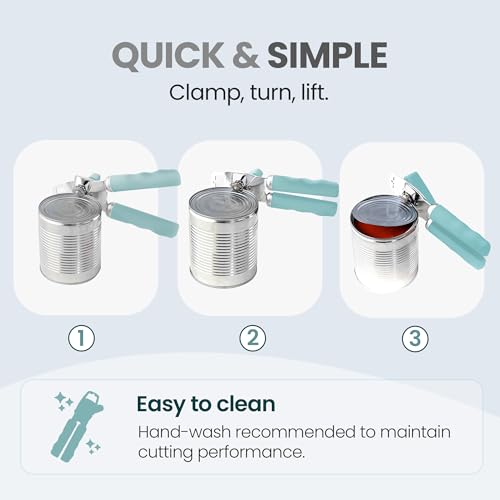 Heavy Duty Stainless Steel Can Opener Manual with Bottle Opener