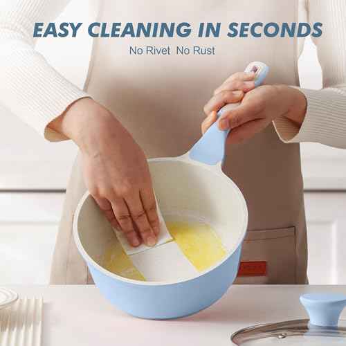 2.5 QT Ceramic Nonstick Saucepan with Lid