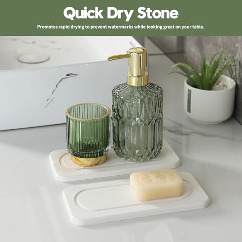 2Pack Water Absorbing Stone Tray for Sink (2 Count)