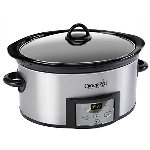 6 Quart Countdown Programmable Oval Slow Cooker with Dipper