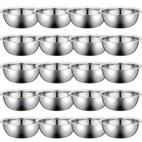 20 Pcs Stainless Steel Mixing Bowls Bulk (20 Count)