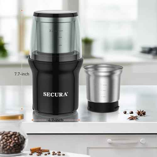 Electric Coffee and Spice Grinder (2 Count (bowl))