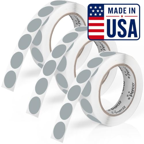 Grey Perforated Round Circle Dot Sticker 1 (3 Count)
