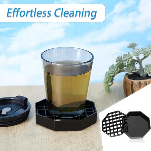 4 Pcs Octagon Coffee Drip Trays (4 Count)