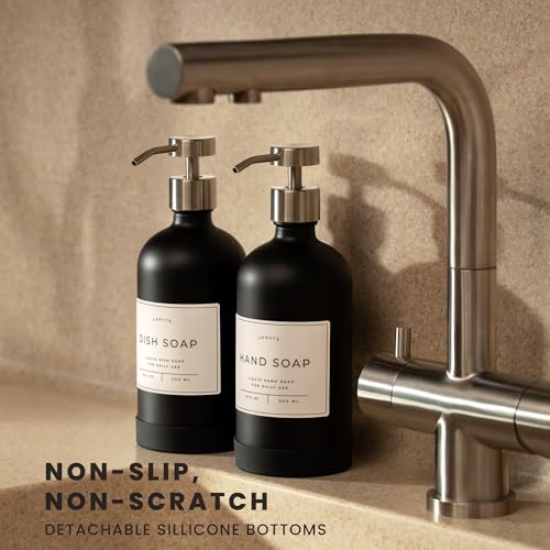 Hand and Dish Soap Dispenser for Kitchen and Bathroom (2 Count)