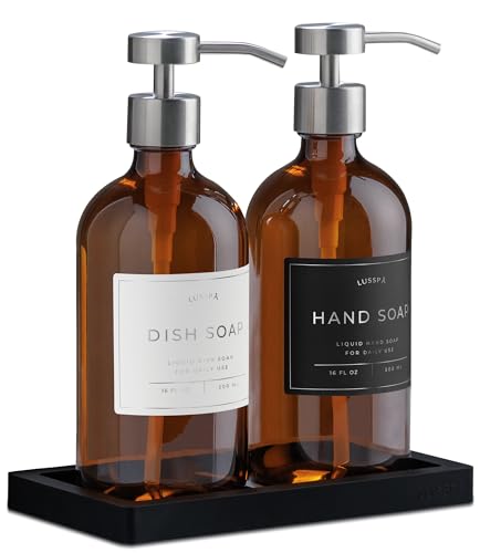 Glass Soap Dispenser Set of 2 (2 Count)
