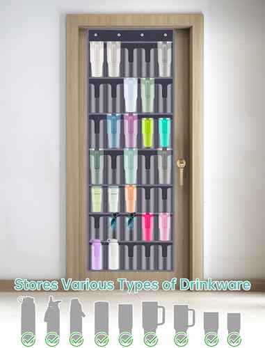 35 Pocket Door Hanging Cup Organizer Fit for Stanley Tumbler 30 40oz