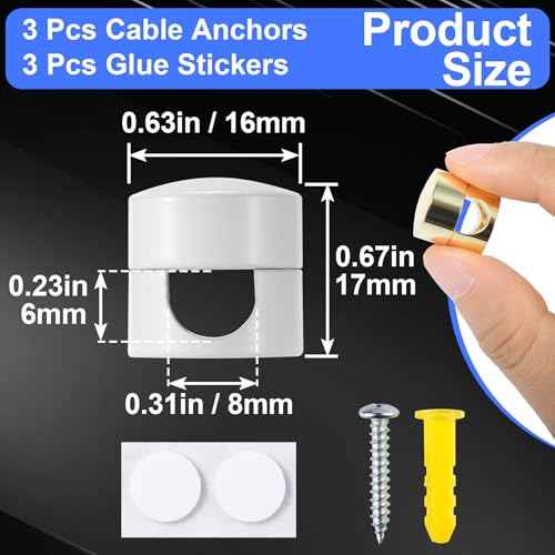 3 Sets Charger Cords Holders (3 Count)