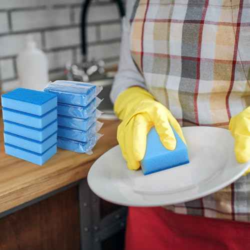 50 Pcs Individually Wrapped Sponges for Airbnb Apartment Blue (50 Count)