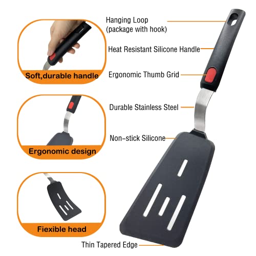 Silicone Spatula Turner Set of 4 (4 Count)