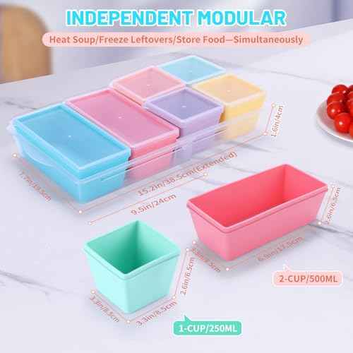Silicone Freezer Molds with Lids (6 Count)