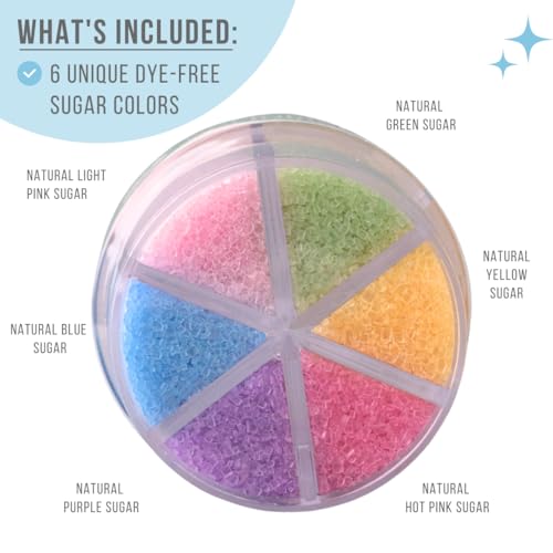 Dye Free Pastel Sugar 6 Cell Decorating Variety (2.75 Ounce)
