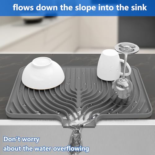 Dish drying mats for kitchen counter