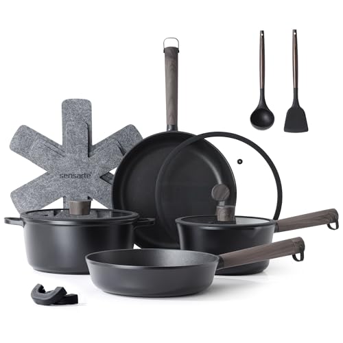 13Pcs Pots and Pans Set Nonstick Cookware Set Kitchen Cooking Frying Pans with Stay