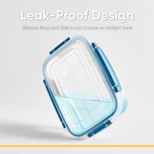 Plastic Food Storage Containers with Airtight Lids (4 Count)