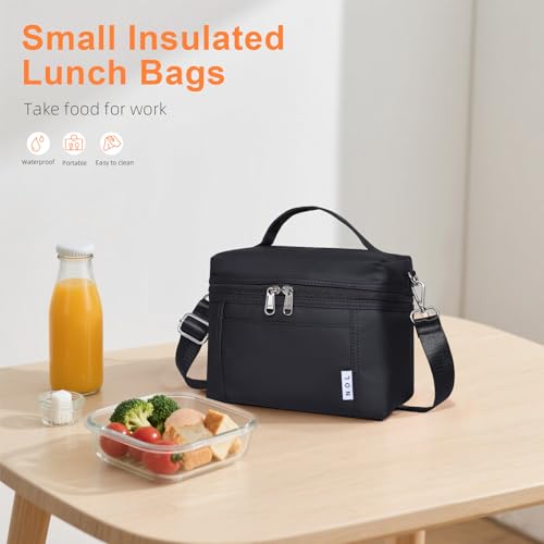 NOL Small Insulated Lunch Bags for Women Cooler Bag Lightweight Nylon Waterproof Lunch Box For Work