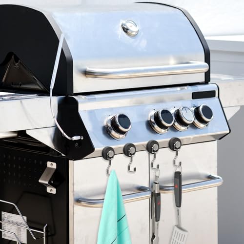 Magnetic Hooks for Grill & Refrigerator (12 Count)