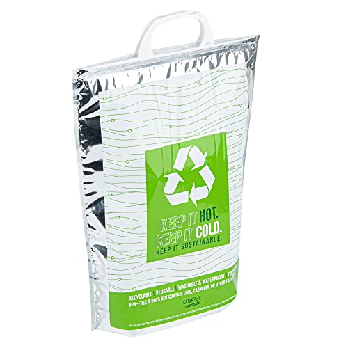 Green And Silver Plastic Thermal Bag (10 Count)