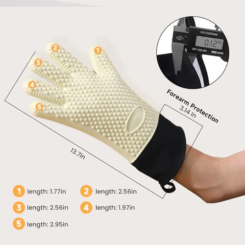 BBQ Gloves Heat Resistant Oven Mitts (2 Count)