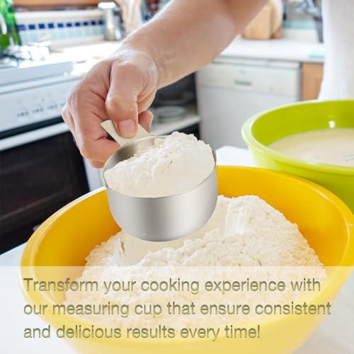 18/8(304) Stainless Steel Measuring Cup Set(1CUP & 2CUP) (2 Count)