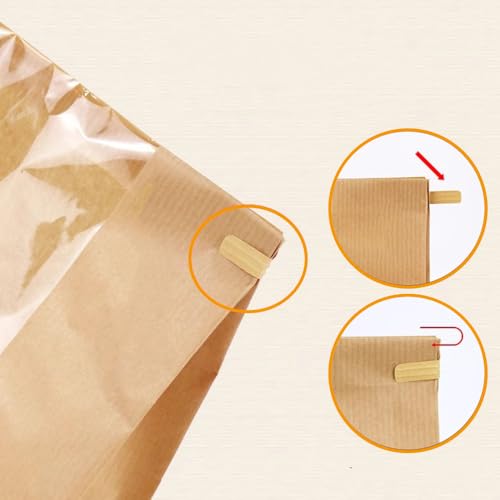 Paper Bread Bags with Window for Home Sourdough Loaf Gift Giving (30 Count)