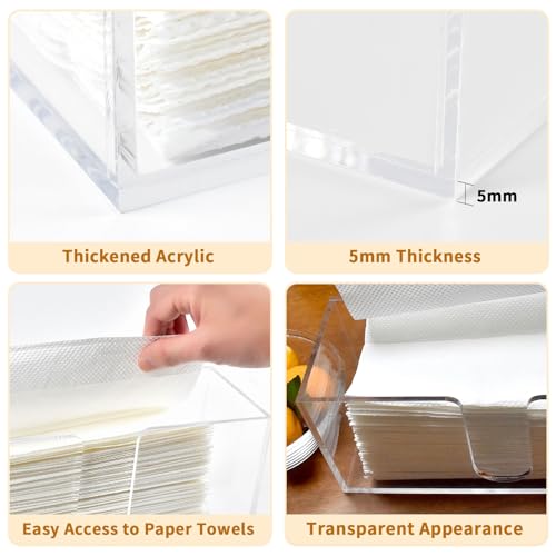4 Pack Acrylic Paper Towel Holder (4 Count)