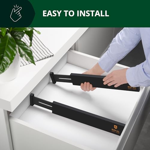Bamboo Drawer Dividers Organizers (4 Count)