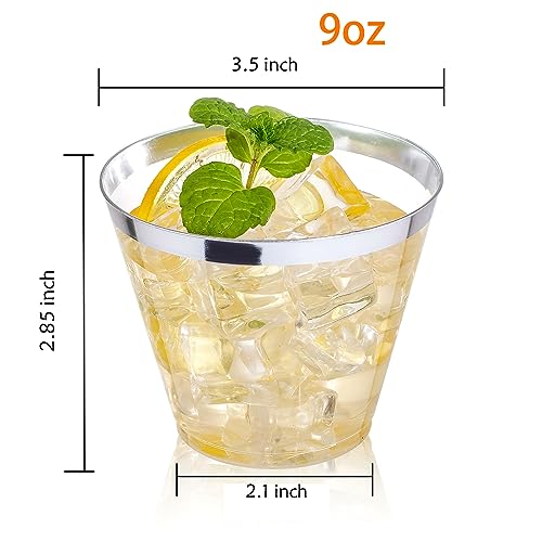 200PCS Silver Plastic Cups