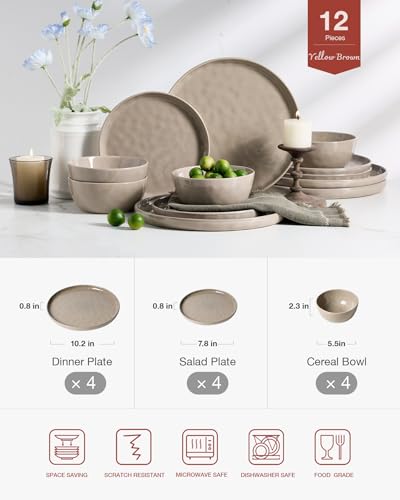 Mars Stoneware Dinnerware Set for 4 (12 Count)