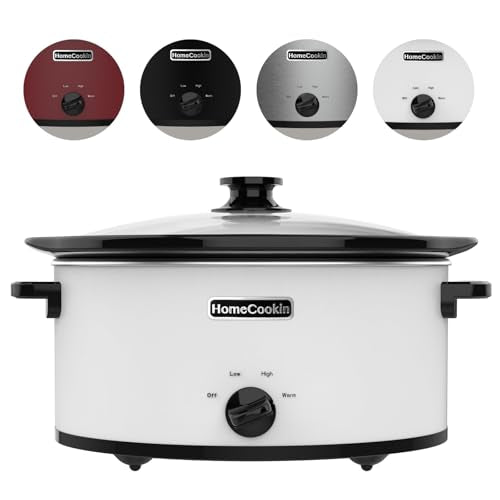 7 Quart Slow Cooker Oval Manual Pot Food Warmer with 3 Cooking Settings
