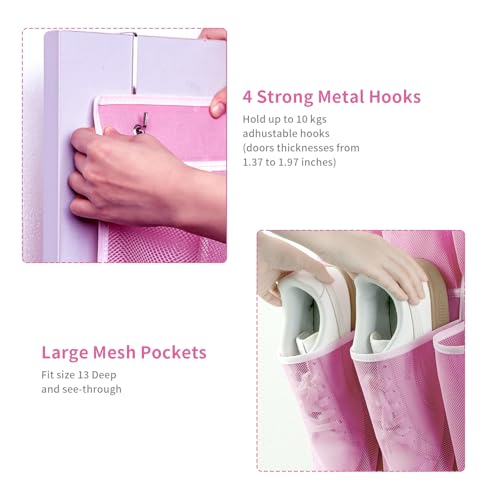 35 Pockets Over the Door Shoe Organizer