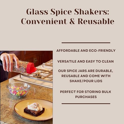 Premium Glass Spice Shakers (2 Count)