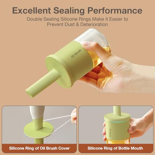 Oil Dispenser with Brush for Kitchen