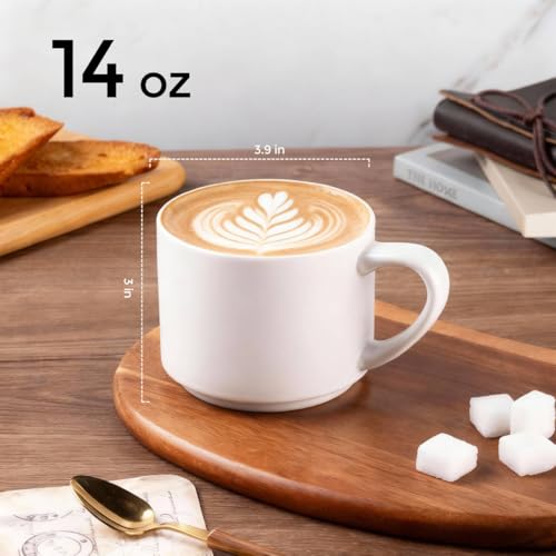 14 OZ Coffee Mugs Set of 6 (6 Count)