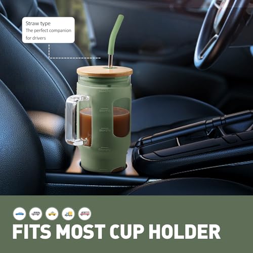 Glass Tumbler with Lid
