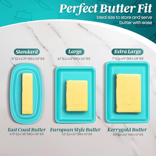 Standard Ceramic Butter Dish with Lid for Countertop