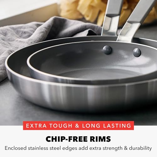 x Bobby Flay Stainless Steel 8” & 10” Frying Pan Skillet Set