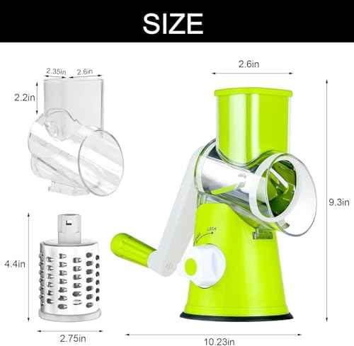 Rotary Cheese Grater Hand Crank Cheese Shredder for Fresh Cheese