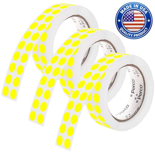 Neon Yellow Perforated Round Circle Dot Sticker 1 (3 Count)