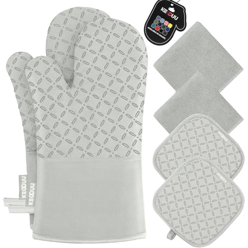 Oven Mitts and Pot Holders 6pcs Set (6 Count)